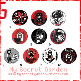 Emily The Strange - Pinback Button Badge Set 1a, 1b or 1c ( or Hair Ties / 4.4 cm Badge / Magnet / Keychain Set )